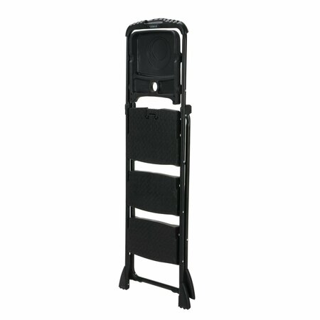 Cosco 60.98 in. H X 21.65 in. W X 3.31 in. D 250 lb. capacity 3 step Steel Folding Step Stool 11-883-BLK2